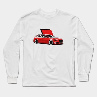 Red A6 RS6 Avant Long Sleeve T-Shirt